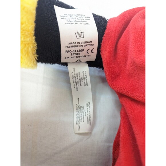 Disney Store 28" Mickey Mouse Bean Bag Plush Authentic Original w Patch - Picture 7 of 9